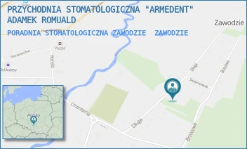 PORADNIA STOMATOLOGICZNA ZAWODZIE - PRZYCHODNIA STOMATOLOGICZNA "ARMEDENT" ADAMEK ROMUALD - UL. DŁUGA 18,  ZAWODZIE