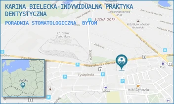 PORADNIA STOMATOLOGICZNA - KARINA BIELECKA-INDYWIDUALNA PRAKTYKA DENTYSTYCZNA - UL. WŁADYSŁAWA ŁOKIETKA 7,  BYTOM