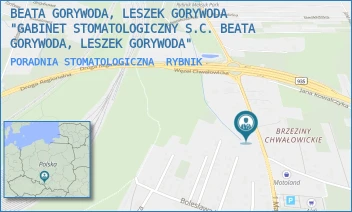 PORADNIA STOMATOLOGICZNA - BEATA GORYWODA, LESZEK GORYWODA  "GABINET STOMATOLOGICZNY S.C. BEATA GORYWODA, LESZEK GORYWODA" - UL. CHWAŁOWICKA 106 [BRAK],  RYBNIK