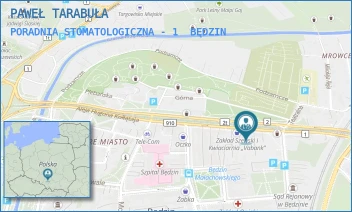 PORADNIA STOMATOLOGICZNA - 1 - PAWEŁ TARABUŁA - UL. AL.H.KOŁŁĄTAJA 38,  BĘDZIN