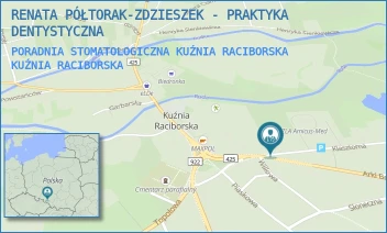 PORADNIA STOMATOLOGICZNA KUŹNIA RACIBORSKA - RENATA PÓŁTORAK-ZDZIESZEK - PRAKTYKA DENTYSTYCZNA - UL. KLASZTORNA 3,  KUŹNIA RACIBORSKA