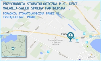 PORADNIA STOMATOLOGICZNA PANKI UL. TYSIĄCLECIA7 - PRZYCHODNIA STOMATOLOGICZNA M.S. DENT MAŁANIJ-SALEH SPÓŁKA PARTNERSKA - TYSIĄCLECIA 7,  PANKI
