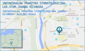INDYWIDUALNA PRAKTYKA STOMATOLOGICZNA JOANNA KIJOWSKA - INDYWIDUALNA PRAKTYKA STOMATOLOGICZNA LEK.STOM.JOANNA KIJOWSKA - PL. JÓZEFA NIEMCZYKA 4,  BIELSKO-BIAŁA