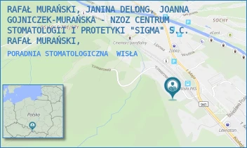 PORADNIA STOMATOLOGICZNA - RAFAŁ MURAŃSKI, JANINA DELONG, JOANNA GOJNICZEK-MURAŃSKA - NZOZ CENTRUM STOMATOLOGII I PROTETYKI "SIGMA" S.C. RAFAŁ MURAŃSKI, - TOWAROWA 2,  WISŁA
