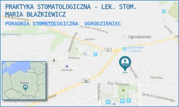PORADNIA STOMATOLOGICZNA - PRAKTYKA STOMATOLOGICZNA - LEK. STOM. MARIA BŁAŻKIEWICZ - UL. KOPERNIKA 8,  OGRODZIENIEC