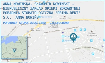 PORADNIA STOMATOLOGICZNA - ANNA NOWIŃSKA, SŁAWOMIR NOWIŃSKI - NIEPUBLICZNY ZAKŁAD OPIEKI ZDROWOTNEJ PORADNIA STOMATOLOGICZNA "PRIMA-DENT" S.C.  ANNA NOWIŃS - UL. KONTKIEWICZA 2B,  CZĘSTOCHOWA