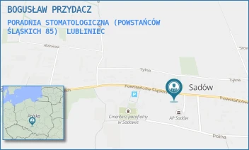 PORADNIA STOMATOLOGICZNA (POWSTAŃCÓW ŚLĄSKICH 85) - BOGUSŁAW PRZYDACZ - UL. POWSTAŃCÓW ŚLĄSKICH 85,  LUBLINIEC