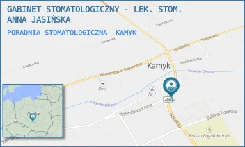 PORADNIA STOMATOLOGICZNA - GABINET STOMATOLOGICZNY - LEK. STOM. ANNA JASIŃSKA - UL. WITOSA 3,  KAMYK