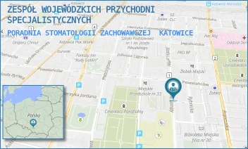 PORADNIA STOMATOLOGII ZACHOWAWCZEJ - ZESPÓŁ WOJEWÓDZKICH PRZYCHODNI SPECJALISTYCZNYCH - UL. POWSTAŃCÓW 31,  KATOWICE