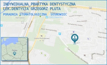 PORADNIA STOMATOLOGICZNA - INDYWIDUALNA PRAKTYKA DENTYSTYCZNA LEK.DENTYSTA GRZEGORZ PLUTA - UL. JULIUSZA KOSSAKA 10A,  SOSNOWIEC
