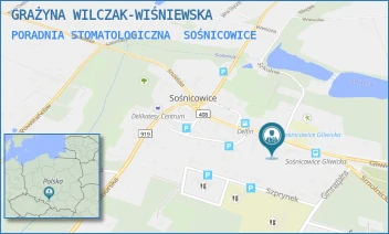 PORADNIA STOMATOLOGICZNA - GRAŻYNA WILCZAK-WIŚNIEWSKA - UL. GLIWICKA 28,  SOŚNICOWICE
