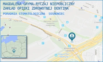 PORADNIA STOMATOLOGICZNA - MAGDALENA GRYMA-RYCZAJ NIEPUBLICZNY ZAKŁAD OPIEKI ZDROWOTNEJ DENTIMA - UL. UL. STALOWA 3,  SOSNOWIEC