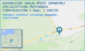 PORADNIA CHIRURGII SZCZĘKOWO-TWARZOWEJ - NIEPUBLICZNY ZAKŁAD OPIEKI ZDROWOTNEJ SPECJALISTYCZNA PRZYCHODNIA STOMATOLOGICZNA E &amp; S SOBCZYK - UL. LUBLINIECKA 9,  CZĘSTOCHOWA