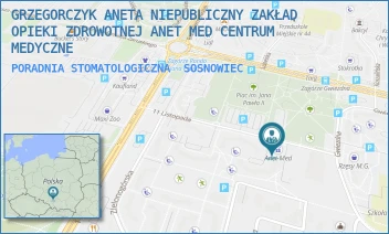 PORADNIA STOMATOLOGICZNA - GRZEGORCZYK ANETA NIEPUBLICZNY ZAKŁAD OPIEKI ZDROWOTNEJ ANET MED CENTRUM MEDYCZNE - UL. 11-GO LISTOPADA 171A,  SOSNOWIEC