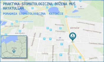 PORADNIA STOMATOLOGICZNA - PRAKTYKA STOMATOLOGICZNA BOŻENA MUŚ HAYATULLAH - UL. BRYNOWSKA 38,  KATOWICE