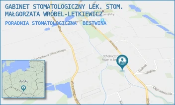 PORADNIA STOMATOLOGICZNA - GABINET STOMATOLOGICZNY LEK. STOM. MAŁGORZATA WRÓBEL-LETKIEWICZ - UL. KOŚCIELNA 27A,  BESTWINA