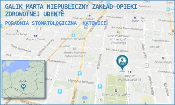 PORADNIA STOMATOLOGICZNA - GALIK MARTA NIEPUBLICZNY ZAKŁAD OPIEKI ZDROWOTNEJ UDENTE - UL. POWSTAŃCÓW 37/2,  KATOWICE