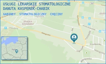 GABINET  STOMATOLOGICZNY - USŁUGI LEKARSKIE STOMATOLOGICZNE  DANUTA KASPEREK-CHABIK - MAŁOGOSKA 30,  CHĘCINY