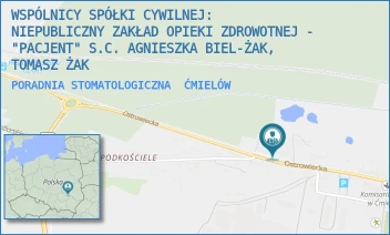 PORADNIA STOMATOLOGICZNA - WSPÓLNICY SPÓŁKI CYWILNEJ: NIEPUBLICZNY ZAKŁAD OPIEKI ZDROWOTNEJ - "PACJENT" S.C. AGNIESZKA BIEL-ŻAK, TOMASZ ŻAK - OSTROWIECKA 38,  ĆMIELÓW