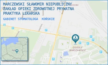 GABINET STOMATOLOGA - MARCZEWSKI SŁAWOMIR NIEPUBLICZNY ZAKŁAD OPIEKI ZDROWOTNEJ PRYWATNA PRAKTYKA LEKARSKA W SPADKU - ARMII KRAJOWEJ 2,  KOŃSKIE