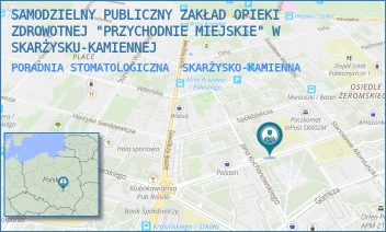 PORADNIA STOMATOLOGICZNA - SAMODZIELNY PUBLICZNY ZAKŁAD OPIEKI ZDROWOTNEJ "PRZYCHODNIE MIEJSKIE" W SKARŻYSKU-KAMIENNEJ - POWST.WARSZAWY 11,  SKARŻYSKO-KAMIENNA
