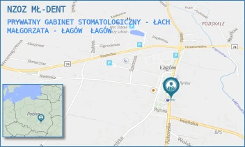 PRYWATNY GABINET STOMATOLOGICZNY - ŁACH MAŁGORZATA - ŁAGÓW - PRYWATNY GABINET STOMATOLOGICZNY MAŁGORZATA ŁACH - RYNEK 28,  ŁAGÓW
