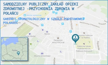 GABINET STOMATOLOGICZNY W SZKOLE PODSTAWOWEJ - SAMODZIELNY PUBLICZNY ZAKŁAD OPIEKI ZDROWOTNEJ -PRZYCHODNIA ZDROWIA W POŁAŃCU - ŻAPNIOWSKA 1,  POŁANIEC