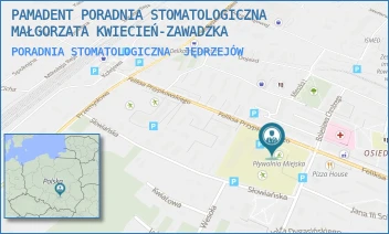 PORADNIA STOMATOLOGICZNA - PAMADENT PORADNIA STOMATOLOGICZNA MAŁGORZATA KWIECIEŃ-ZAWADZKA - FELIKSA PRZYPKOWSKIEGO 43,  JĘDRZEJÓW
