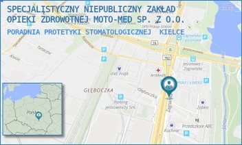 PORADNIA PROTETYKI STOMATOLOGICZNEJ - SPECJALISTYCZNY NIEPUBLICZNY ZAKŁAD OPIEKI ZDROWOTNEJ MOTO-MED SP. Z O.O. - ZAGNAŃSKA 84B,  KIELCE