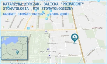 GABINET STOMATOLOGICZNY - KATARZYNA KORCZAK- BALICKA "PRIMADENT" STOMATOLOGIA ,RTG STOMATOLOGICZNY - SŁONECZNA 19,  BUSKO-ZDRÓJ