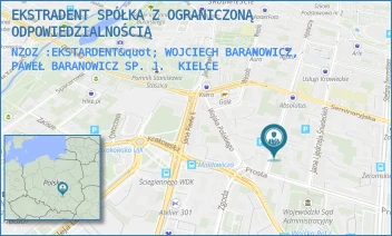 NZOZ :EKSTARDENT" WOJCIECH BARANOWICZ, PAWEŁ BARANOWICZ SP. J. - EKSTRADENT SPÓŁKA Z OGRANICZONĄ ODPOWIEDZIALNOŚCIĄ - SŁOWACKIEGO 21/1/U,  KIELCE