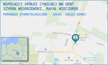 PORADNIA STOMATOLOGICZNA - SOLEC - WSPÓLNICY SPÓŁKI CYWILNEJ WW DENT SZYMON WĘGORZEWSKI, RAFAŁ WIECZOREK - 1 MAJA 14 A,  SOLEC-ZDRÓJ