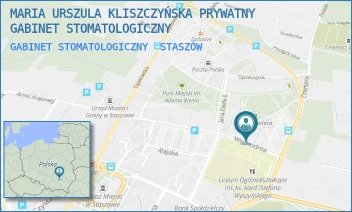 GABINET STOMATOLOGICZNY - MARIA URSZULA KLISZCZYŃSKA PRYWATNY GABINET STOMATOLOGICZNY - WSCHODNIA 23,  STASZÓW