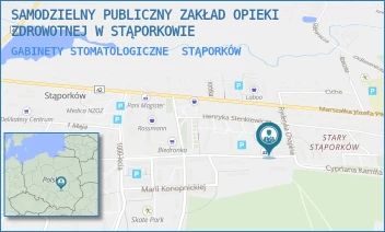 GABINETY STOMATOLOGICZNE - SAMODZIELNY PUBLICZNY ZAKŁAD OPIEKI ZDROWOTNEJ W STĄPORKOWIE - SŁOWACKIEGO 2,  STĄPORKÓW