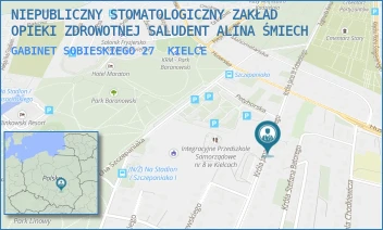 GABINET SOBIESKIEGO 27 - NIEPUBLICZNY STOMATOLOGICZNY ZAKŁAD OPIEKI ZDROWOTNEJ SALUDENT ALINA ŚMIECH - SOBIESKIEGO 27,  KIELCE