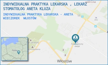 INDYWIDUALNA PRAKTYKA LEKARSKA - ANETA WIECZOREK - INDYWIDUALNA PRAKTYKA LEKARSKA , LEKARZ STOMATOLOG ANETA KLUZA - WŁOSTÓW 48,  WŁOSTÓW