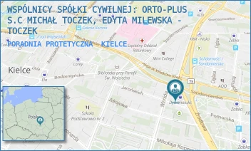 PORADNIA PROTETYCZNA - WSPÓLNICY SPÓŁKI CYWILNEJ: ORTO-PLUS S.C MICHAŁ TOCZEK, EDYTA MILEWSKA - TOCZEK - ŹRÓDŁOWA 2/6,  KIELCE