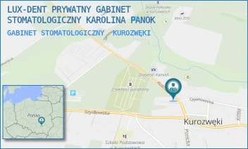 GABINET STOMATOLOGICZNY - LUX-DENT PRYWATNY GABINET STOMATOLOGICZNY KAROLINA PANOK - KOŚCIELNA 3,  KUROZWĘKI