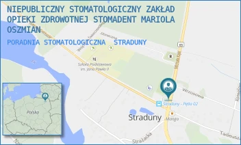 PORADNIA STOMATOLOGICZNA - NIEPUBLICZNY STOMATOLOGICZNY ZAKŁAD OPIEKI ZDROWOTNEJ STOMADENT MARIOLA OSZMIAN - NADRZECZNA 17/1,  STRADUNY