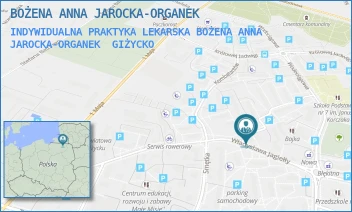 INDYWIDUALNA PRAKTYKA LEKARSKA BOŻENA ANNA JAROCKA-ORGANEK - BOŻENA ANNA JAROCKA-ORGANEK - JAGIEŁŁY 28,  GIŻYCKO