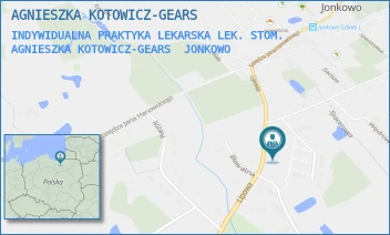 INDYWIDUALNA PRAKTYKA LEKARSKA LEK. STOM.  AGNIESZKA KOTOWICZ-GEARS - AGNIESZKA KOTOWICZ-GEARS - LIPOWA 11,  JONKOWO