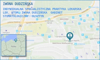 INDYWIDUALNA SPECJALISTYCZNA PRAKTYKA LEKARSKA LEK. STOM. IWONA DUDZIŃSKA  GABINET STOMATOLOGICZNY - IWONA DUDZIŃSKA - WAŃKOWICZA 5/305,  OLSZTYN