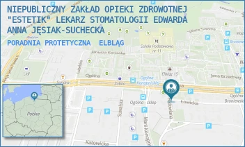 PORADNIA PROTETYCZNA - NIEPUBLICZNY ZAKŁAD OPIEKI ZDROWOTNEJ "ESTETIK" LEKARZ STOMATOLOGII EDWARDA ANNA JĘSIAK-SUCHECKA - ŁOWICKA 3,  ELBLĄG