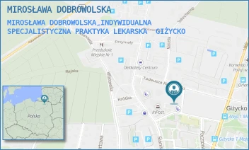 MIROSŁAWA DOBROWOLSKA INDYWIDUALNA SPECJALISTYCZNA PRAKTYKA LEKARSKA - MIROSŁAWA DOBROWOLSKA - GIMNAZJALNA 1,  GIŻYCKO