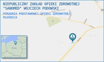 PORADNIA PODSTAWOWEJ OPIEKI ZDROWOTNEJ - NIEPUBLICZNY ZAKŁAD OPIEKI ZDROWOTNEJ "SANOMED" WOJCIECH PODOWSKI - LIPOWA 6,  PŁOŚNICA