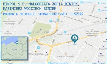 PORADNIA CHIRURGII STOMATOLOGICZNEJ - BINPOL S.C. MAŁGORZATA ZOFIA BINIEK, KAZIMIERZ WOJCIECH BINIEK - PARTYZANTÓW 80,  OLSZTYN
