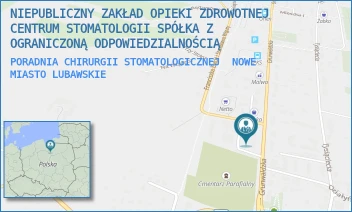 PORADNIA CHIRURGII STOMATOLOGICZNEJ - NIEPUBLICZNY ZAKŁAD OPIEKI ZDROWOTNEJ CENTRUM STOMATOLOGII SPÓŁKA Z OGRANICZONĄ ODPOWIEDZIALNOŚCIĄ - GRUNWALDZKA 3,  NOWE MIASTO LUBAWSKIE