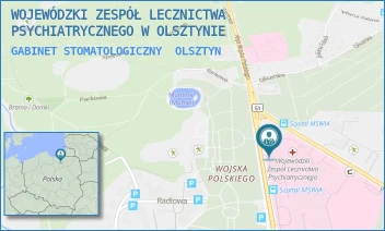 GABINET STOMATOLOGICZNY - WOJEWÓDZKI ZESPÓŁ LECZNICTWA PSYCHIATRYCZNEGO W OLSZTYNIE - WOJSKA POLSKIEGO 35,  OLSZTYN