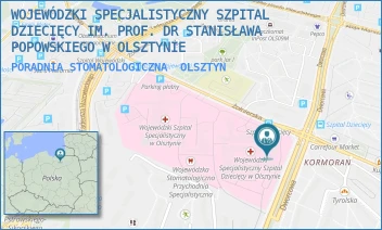 PORADNIA STOMATOLOGICZNA - WOJEWÓDZKI SPECJALISTYCZNY SZPITAL DZIECIĘCY IM. PROF. DR STANISŁAWA POPOWSKIEGO W OLSZTYNIE - ŻOŁNIERSKA 18 A,  OLSZTYN