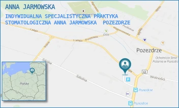 INDYWIDUALNA SPECJALISTYCZNA PRAKTYKA STOMATOLOGICZNA ANNA JARMOWSKA - ANNA JARMOWSKA - 1 MAJA 1C,  POZEZDRZE
